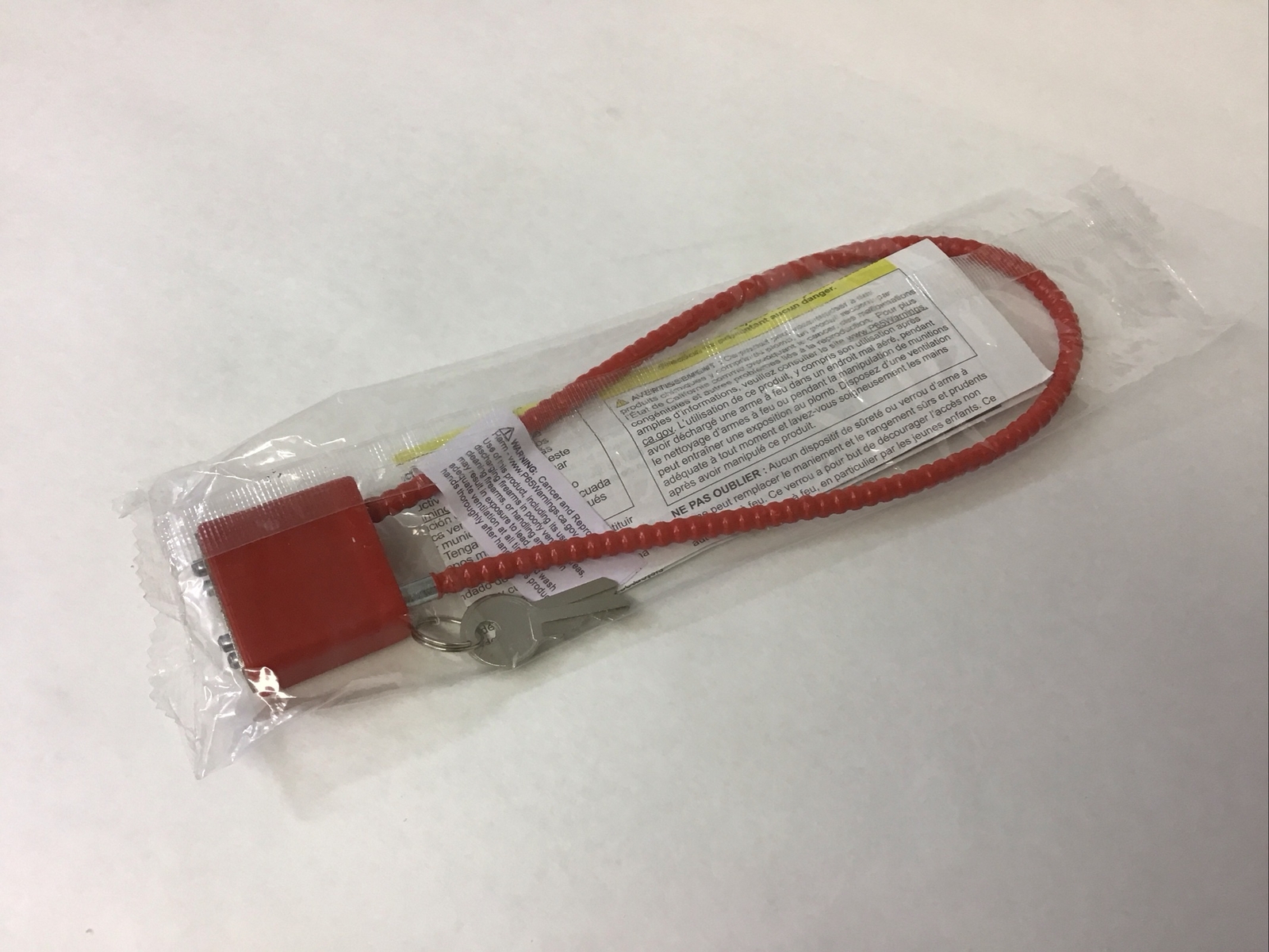 Firearm Cable Lock W/2 Keys (Red). #35-17