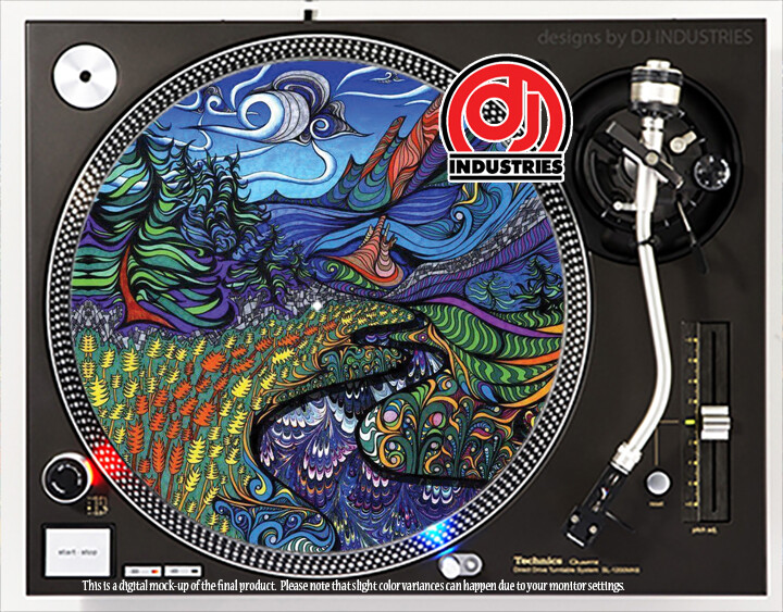 Flowing Through The Valley - 7"-12" DJ slipmat for LP turntable record player