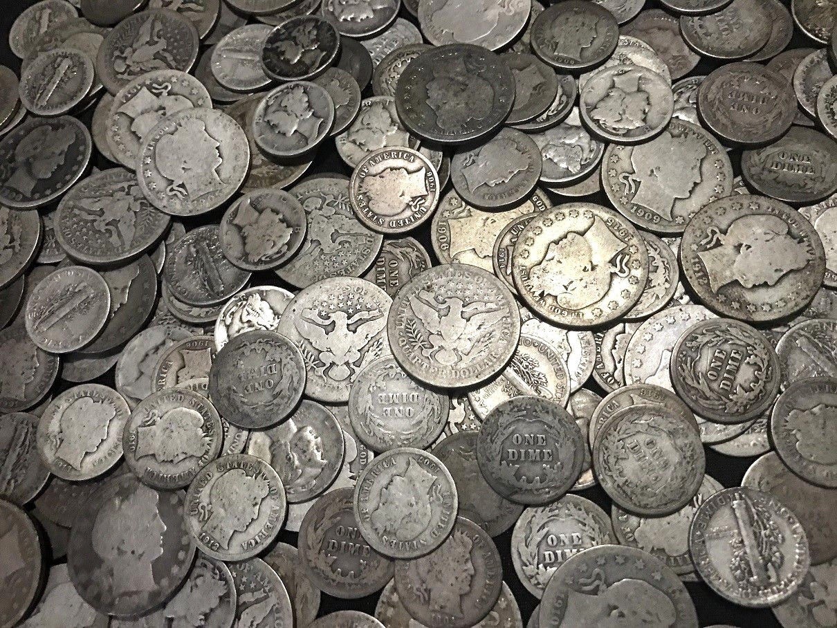 Mercury Dime + Barber Dime + Barber Quarter ✯ SILVER Old U.S. Estate Coin Lots ✯