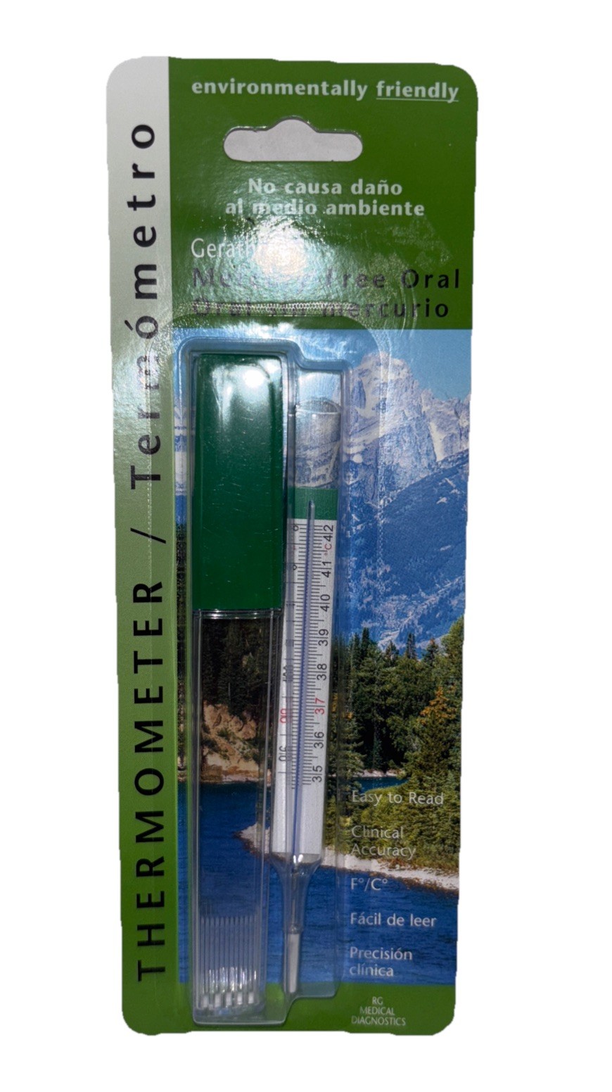 Geratherm Mercury Free Oral Glass Thermometer Dual F° & C° NEW 24HR SHIPPING