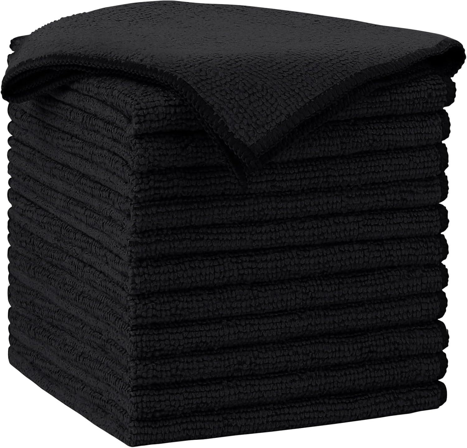 12 Pack Microfiber Cleaning Cloths - Soft, Absorbent and Scratch-Free 12"x12"