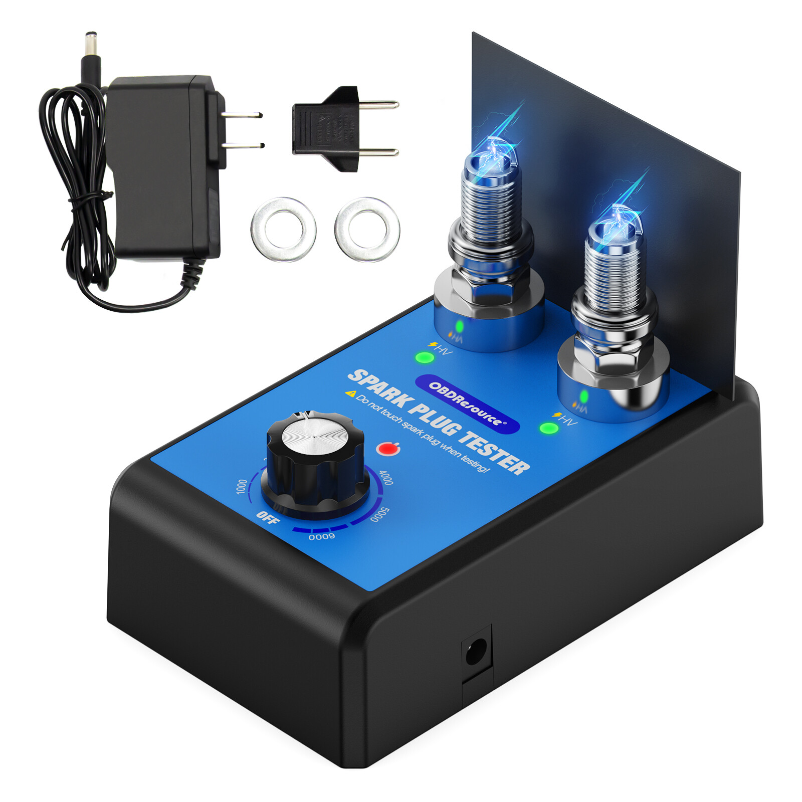 ST100 Car Spark Plug Tester Adjustable Double Hole Detector Ignition Analyzer US