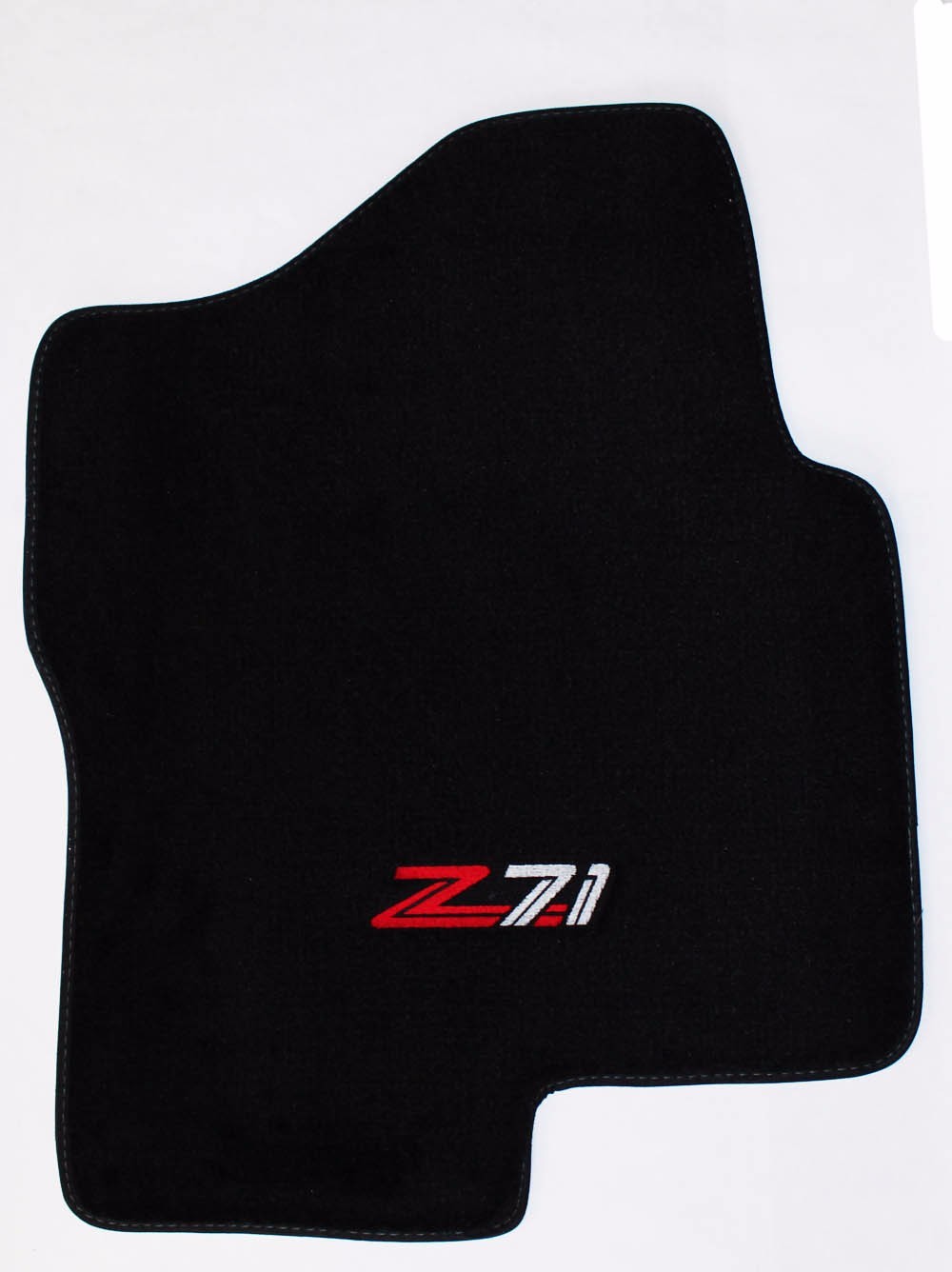 NEW! BLACK Floor Mats 2014 - 2017 Silverado Embroidered Z71 Logo Crew Cab 3pc