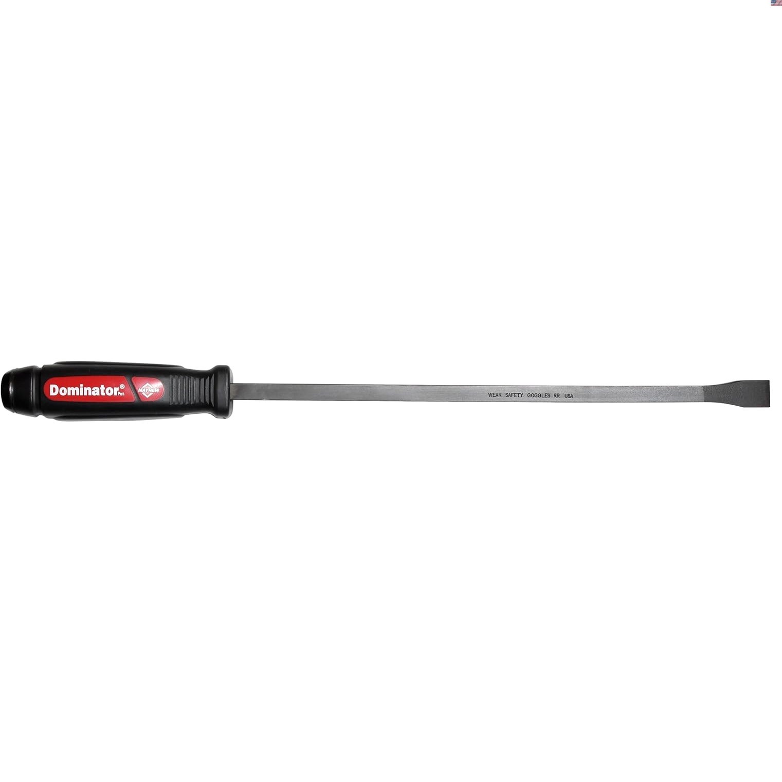 Durable 17-Inch Straight Pry Bar with Black Oxide Finish for Rust Protection