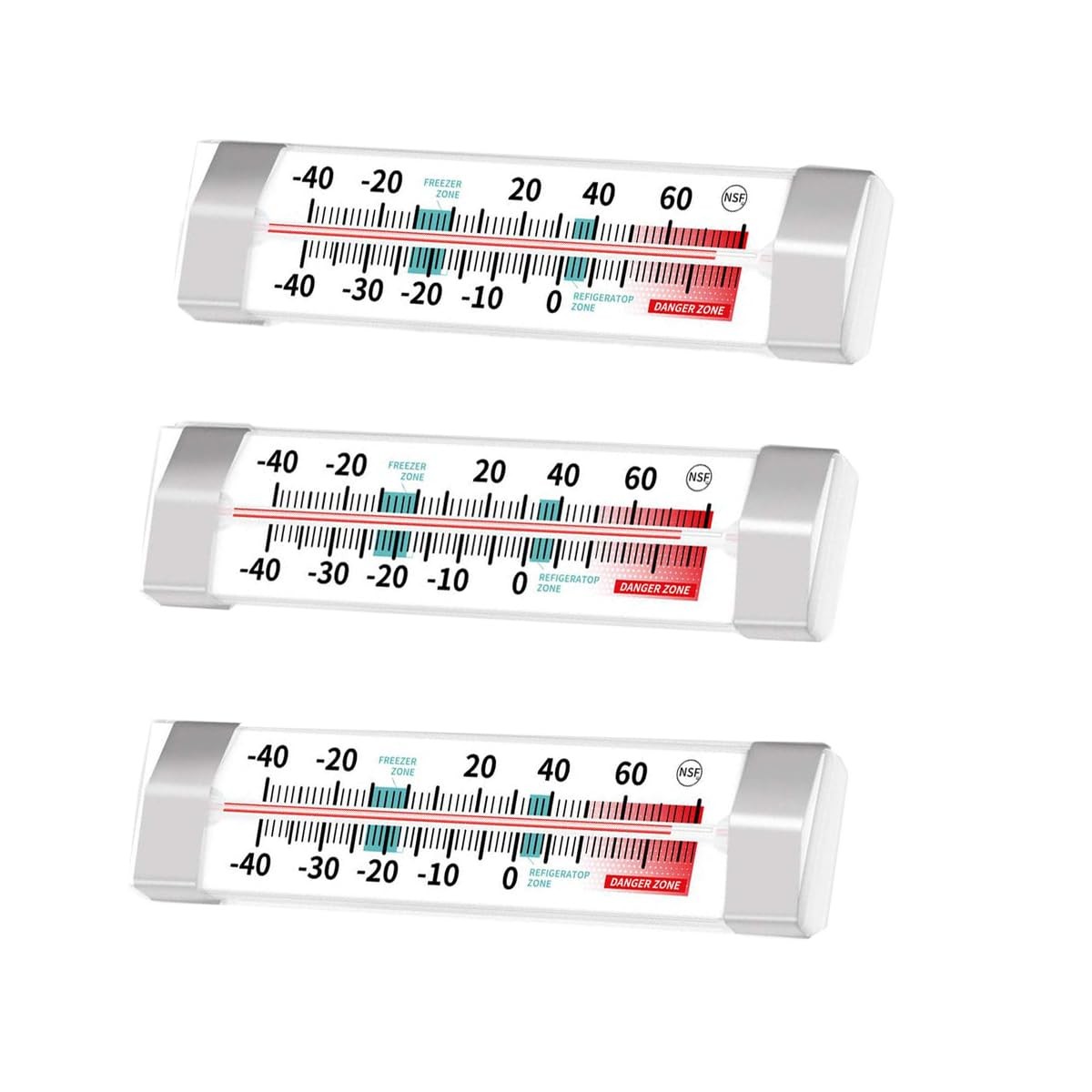 Refrigerator and Freezer Thermometer - 3 Pack Fridge Thermometer with Stainle...