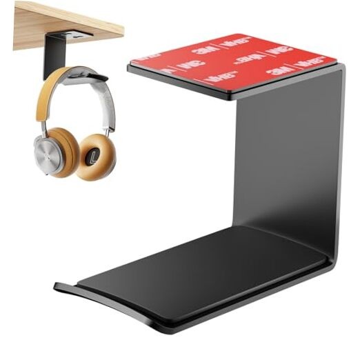 Headphone Stand Hanger,Headset Holder Mount,Aluminum Hook with Strong Adhesive