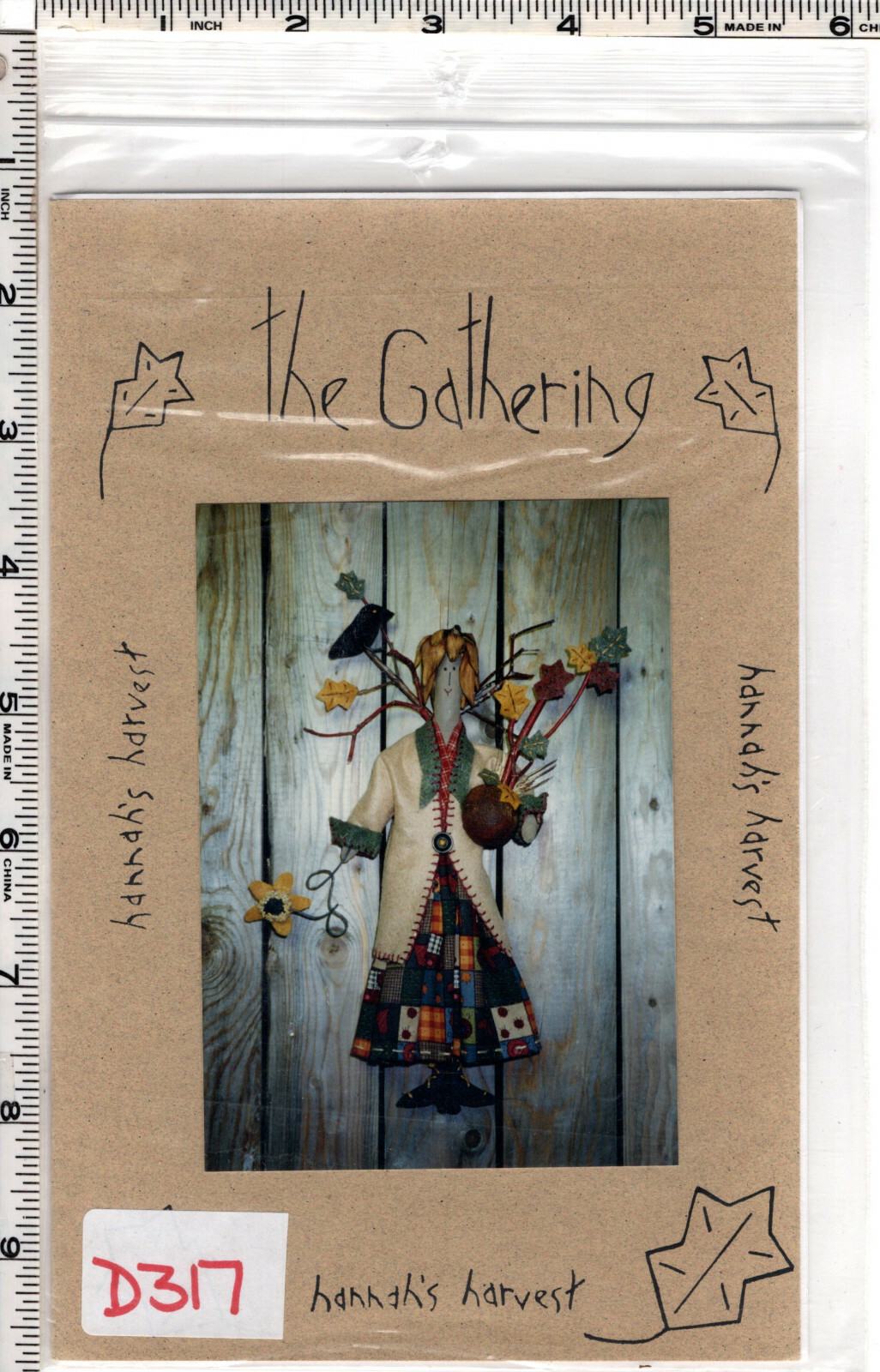 "Hanah's Harvest" The Gathering Dollmaking Craft Sewing Pattern # HH20 UNCUT