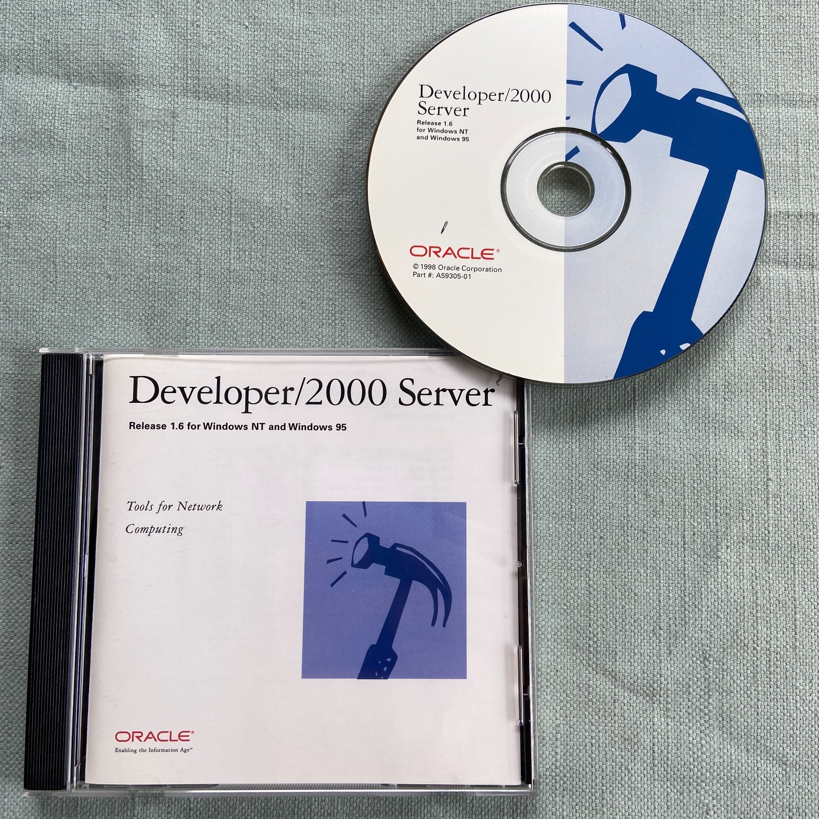 Oracle Developer 2000 Server CD Release 1.6 Windows NT 95 Tools 1998 Vintage PC
