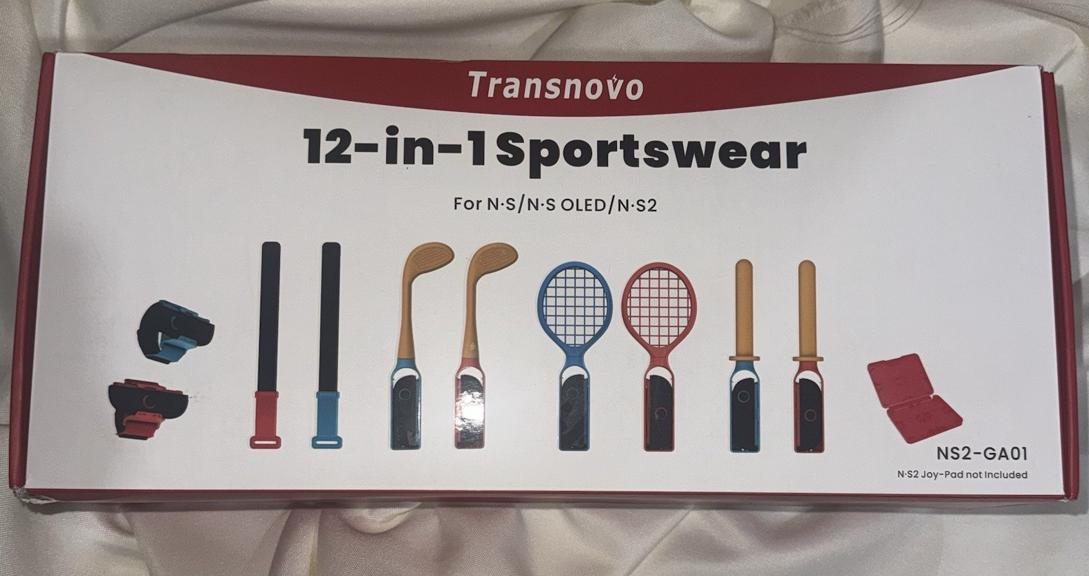 Transnovo 12-in-1 Sportswear Bundle: Golf/Tennis Rackets, Sword Grips NS2-GA01