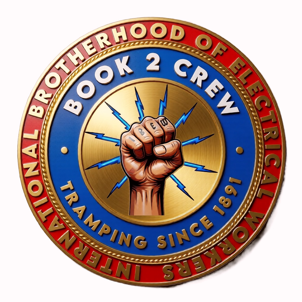 IBEW⚡WIREMAN ⚡UNION    👉 "BOOK 2 CREW👈 👉"ONE OF A KIND" 👈 5 - 3" DECAL
