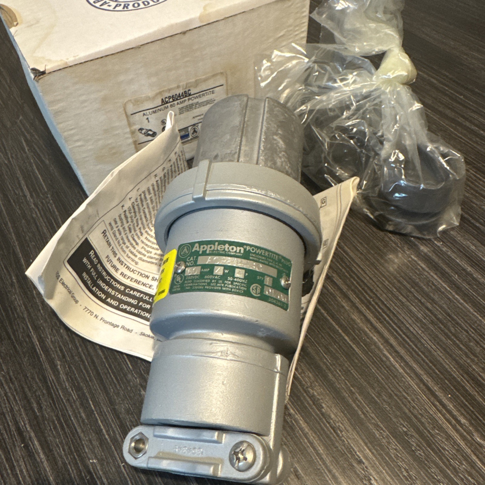 NEW APPLETON ACP6044BC PLUG