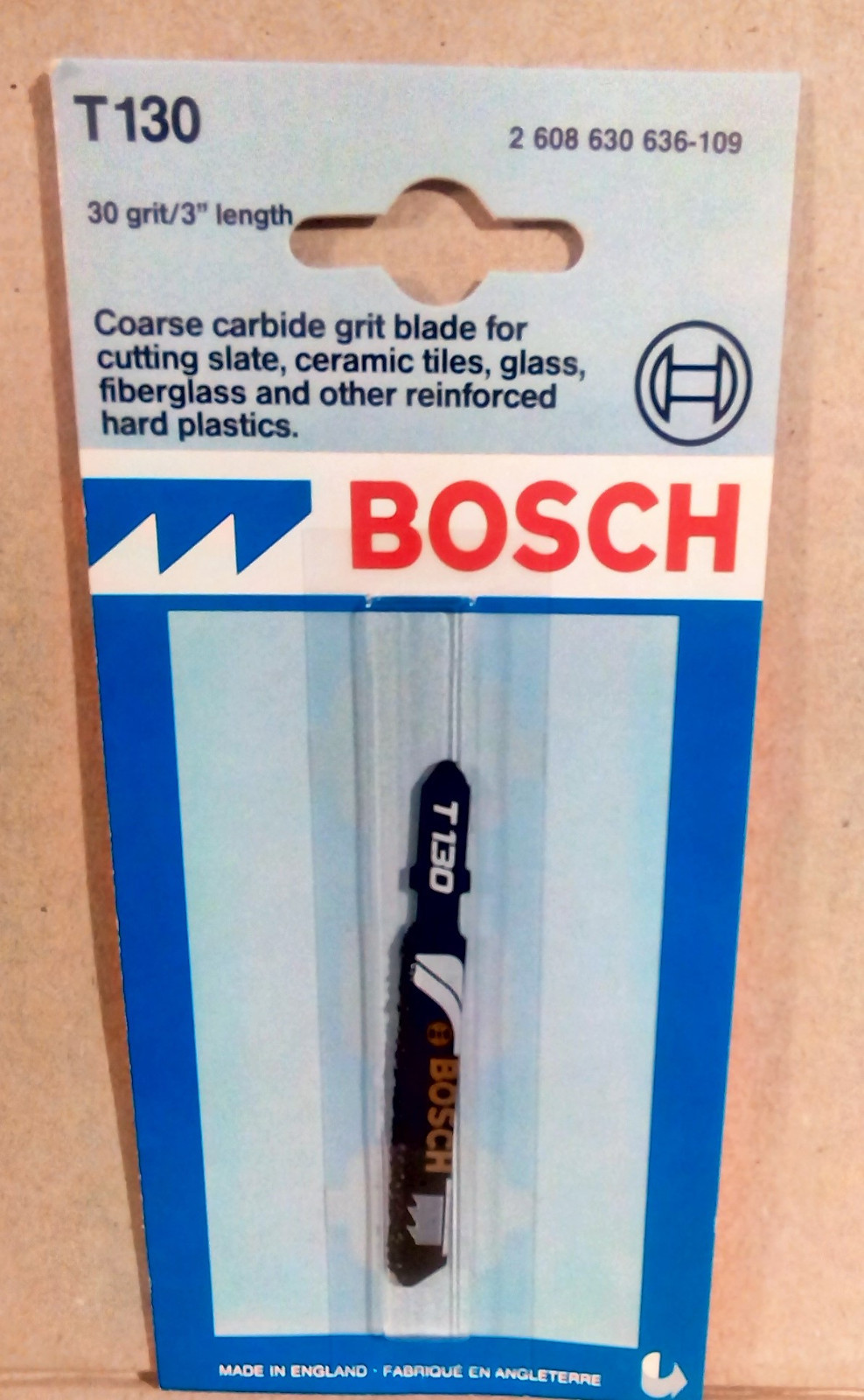 BOSCH T130  BLADES  30 GRIT BLADE, CERAMIC TILE,SLATE,GLASS ( PACK OF 5 BLADES )
