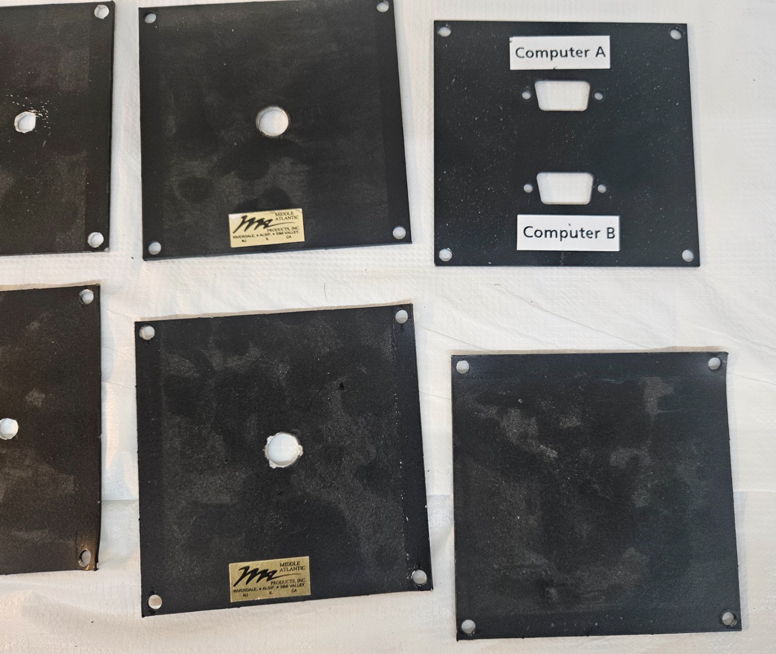 Lot of 9 MIDDLE ATLANTIC 2U Rack Panel 3.5" SPACER Plates