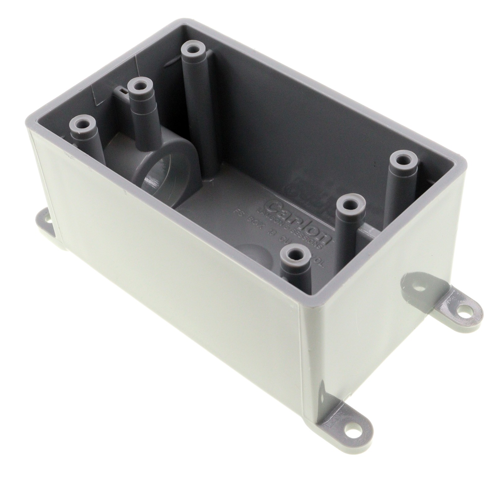 CARLON E980EFN WEATHERPROOF PVC ELECTRICAL FSE BOX, NON-METALLIC, 1-GANG, 3/4" K