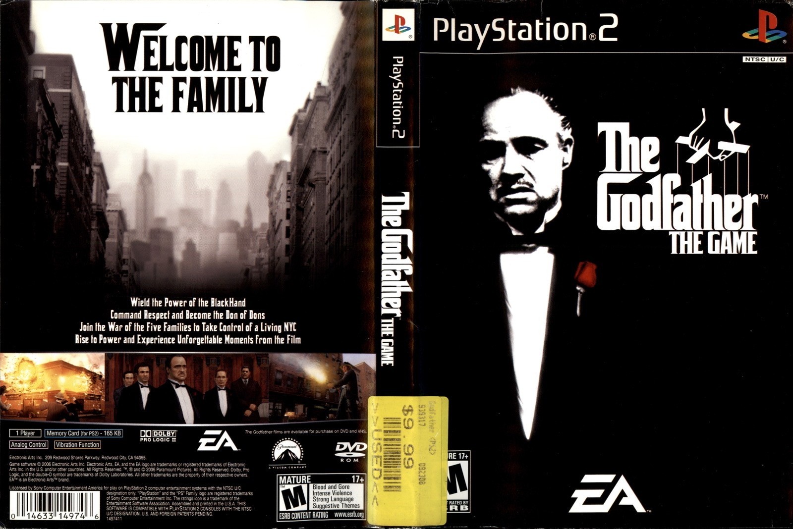 The Godfather The Game Sony PlayStation 2 Art Insert Only Used Condition No Game