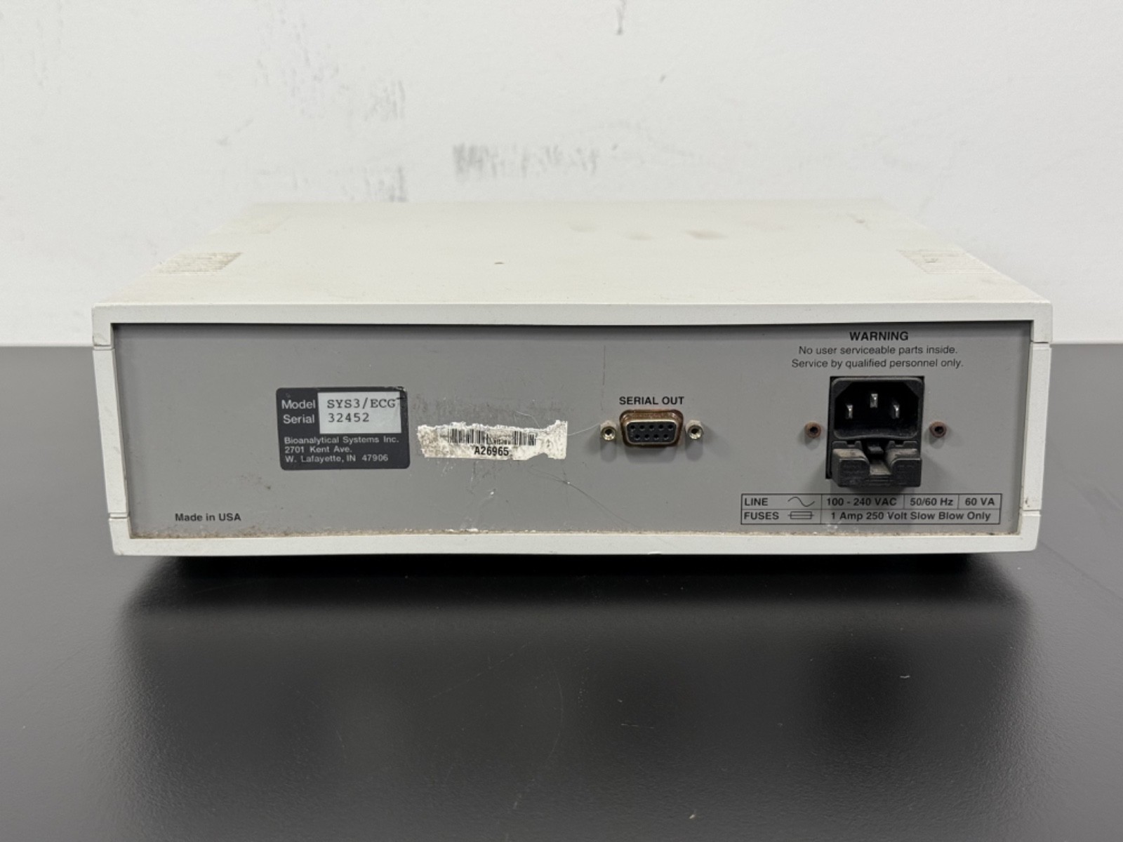 Vetronics SYS3/ECG ECG Analyzer Bioanalytical Systems Inc – Tested Working