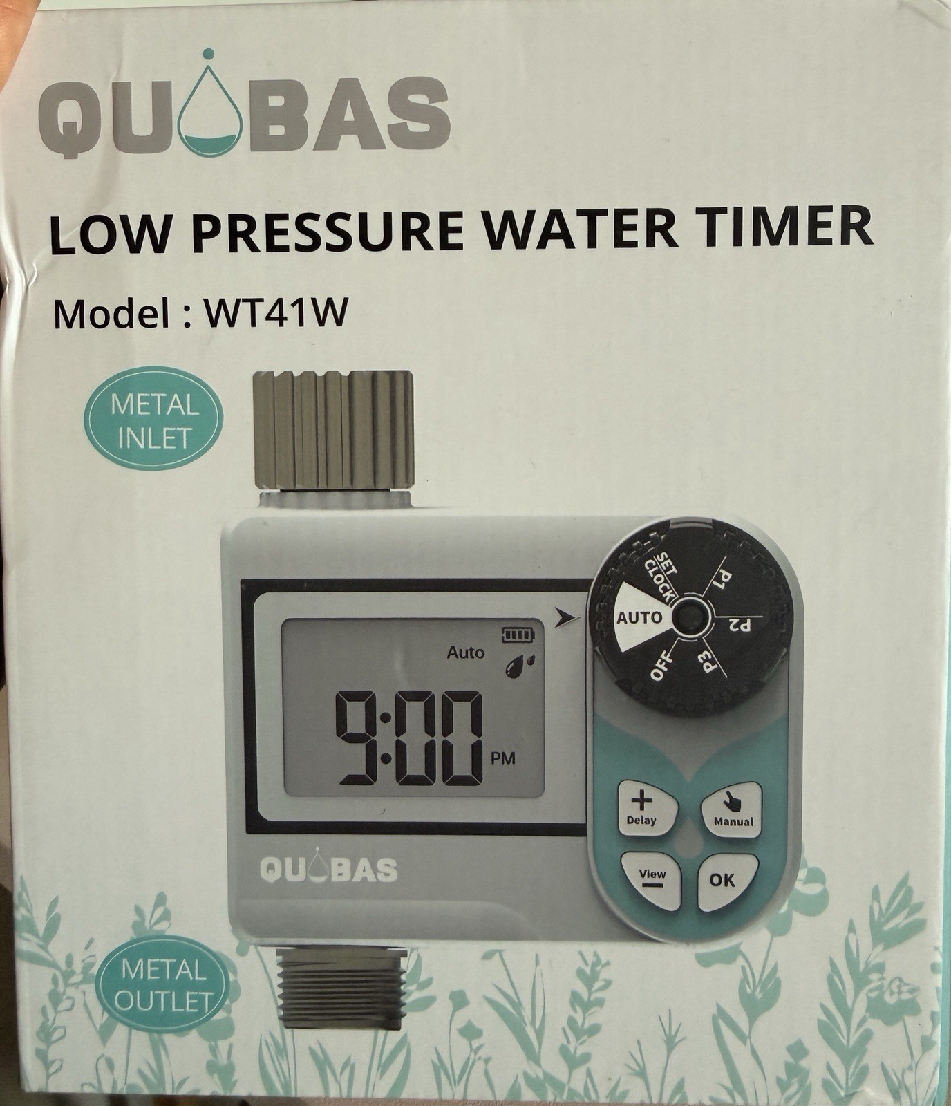 QUOBAS WT41W Low Pressure Water Timer Digital Automatic Irrigation 3/4” Metal