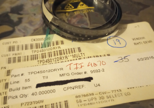 Lot of 19: Texas Instruments TPD4S012DRYR