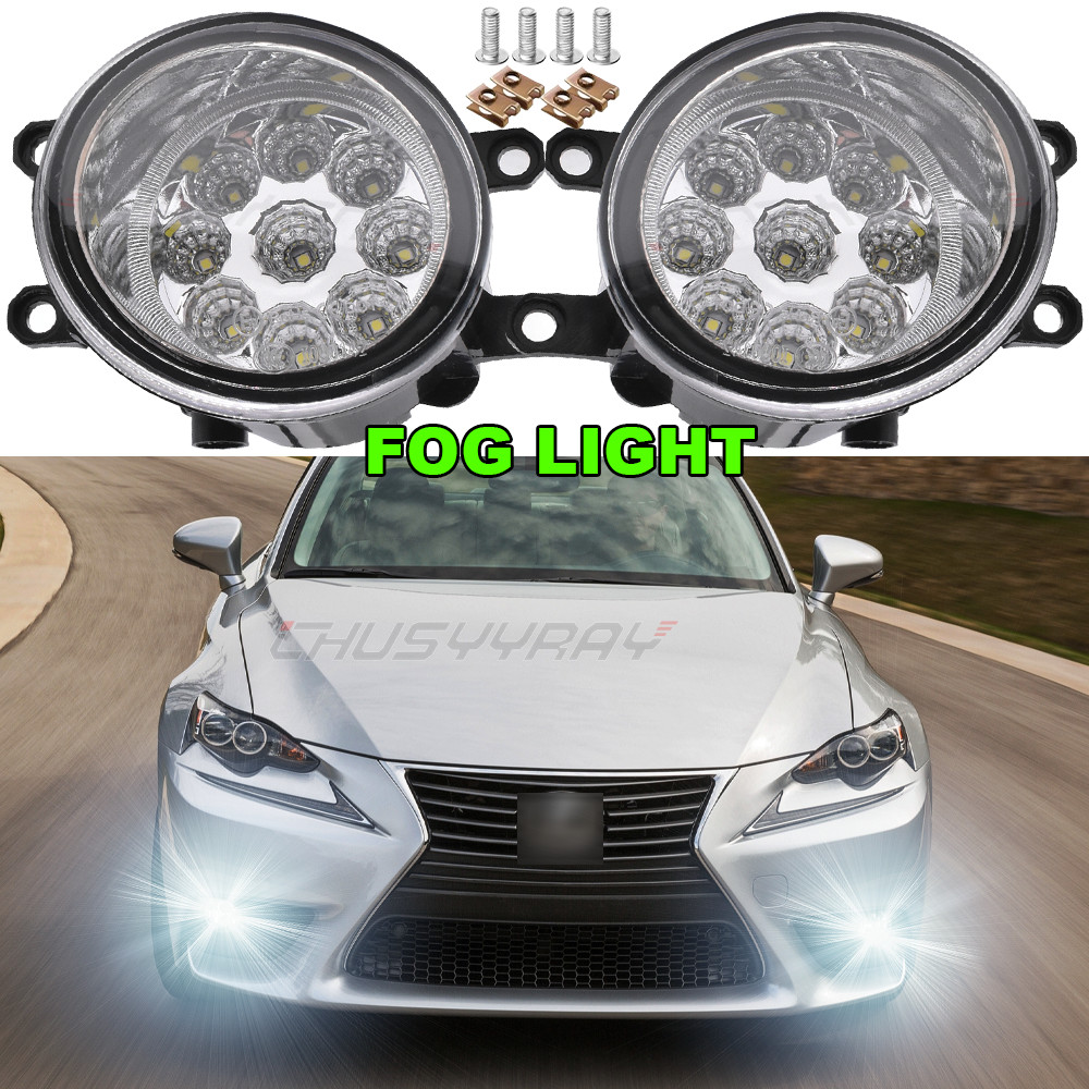 2pcs Front Bumper Fog Light Lamp Replacement For 2011-2015 Lexus IS250 IS350