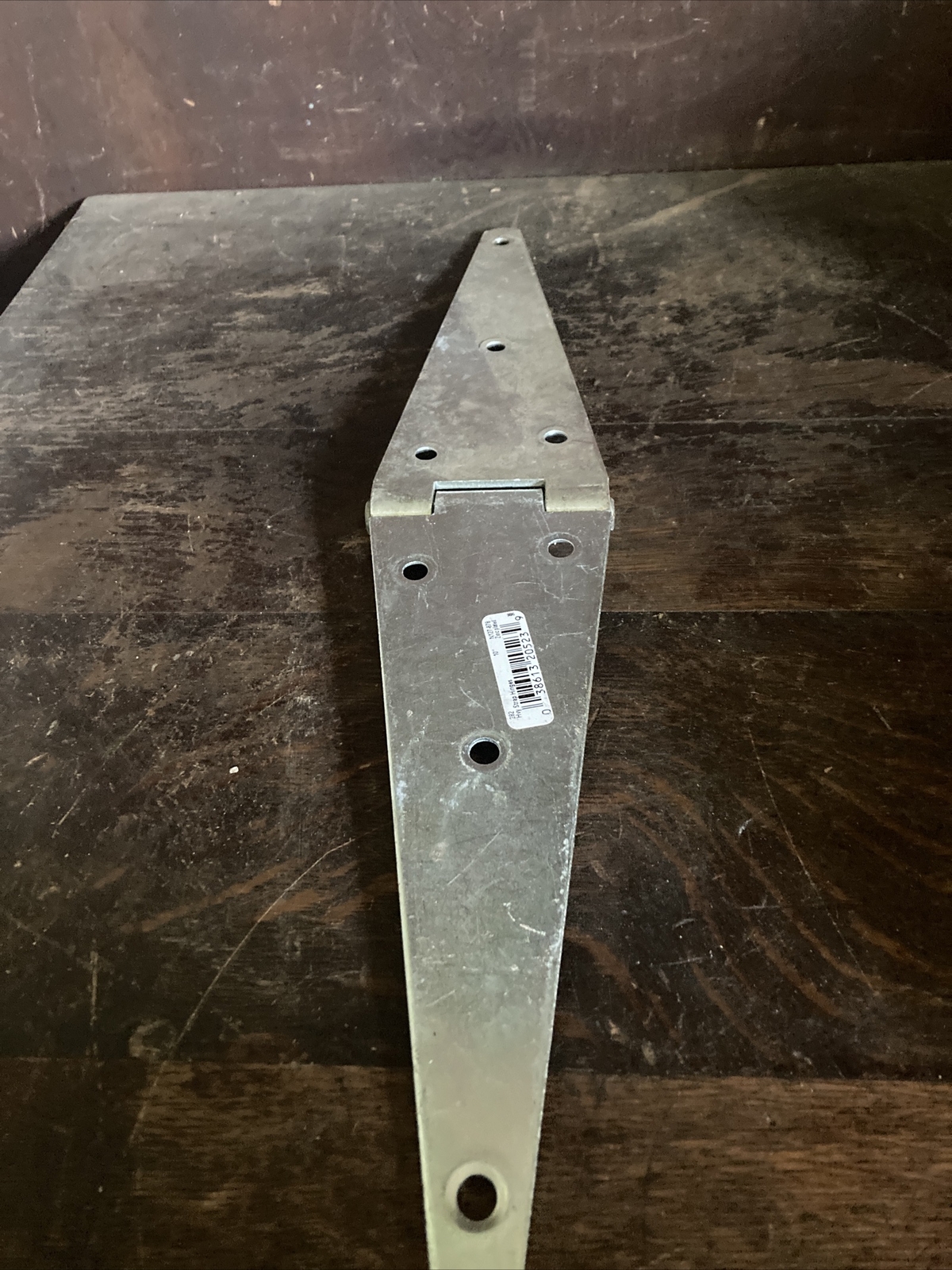 NOS National Hardware N127-878 Heavy Duty Strap Hinge 10” Zinc Plated
