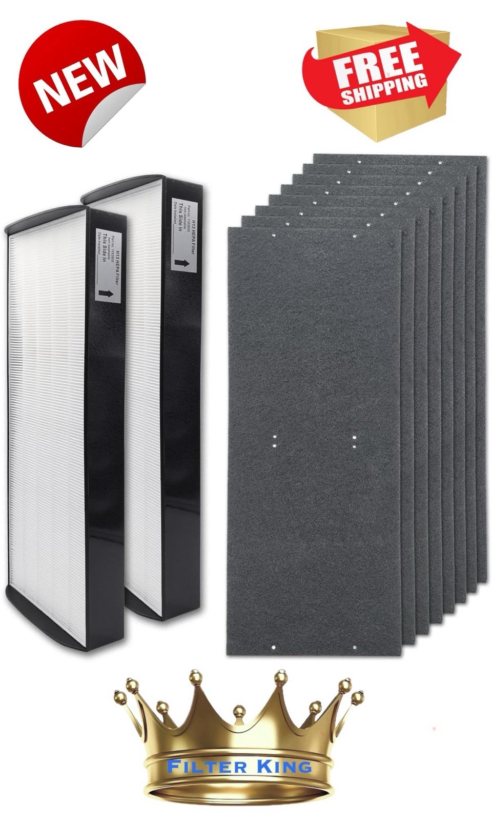 2 PACK 1183800 True HEPA Filter Replacements Compatible with Whirl Pool WPT80