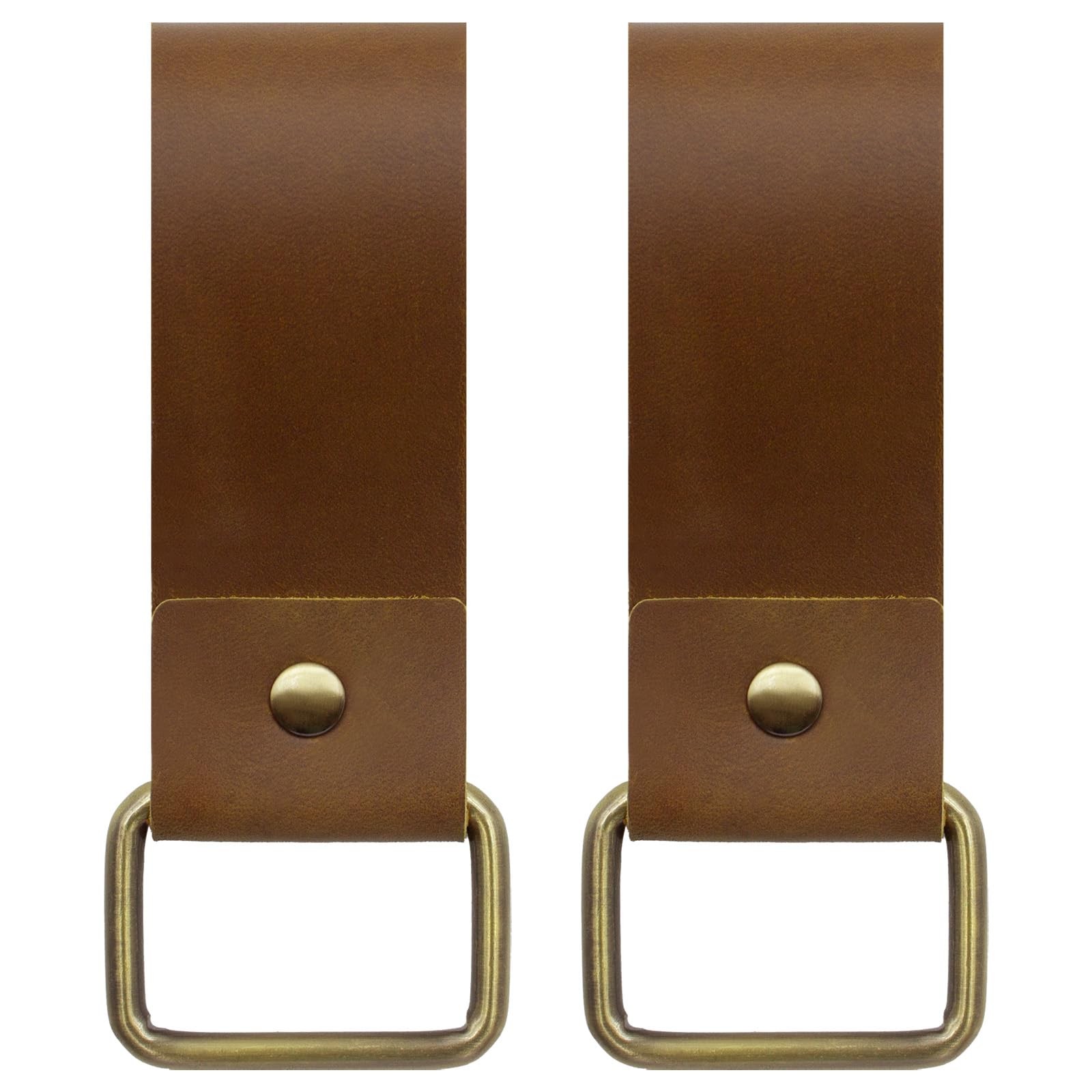 Jack&Chris Genuine Leather Tape Measure Holder, Low-Profile Brown