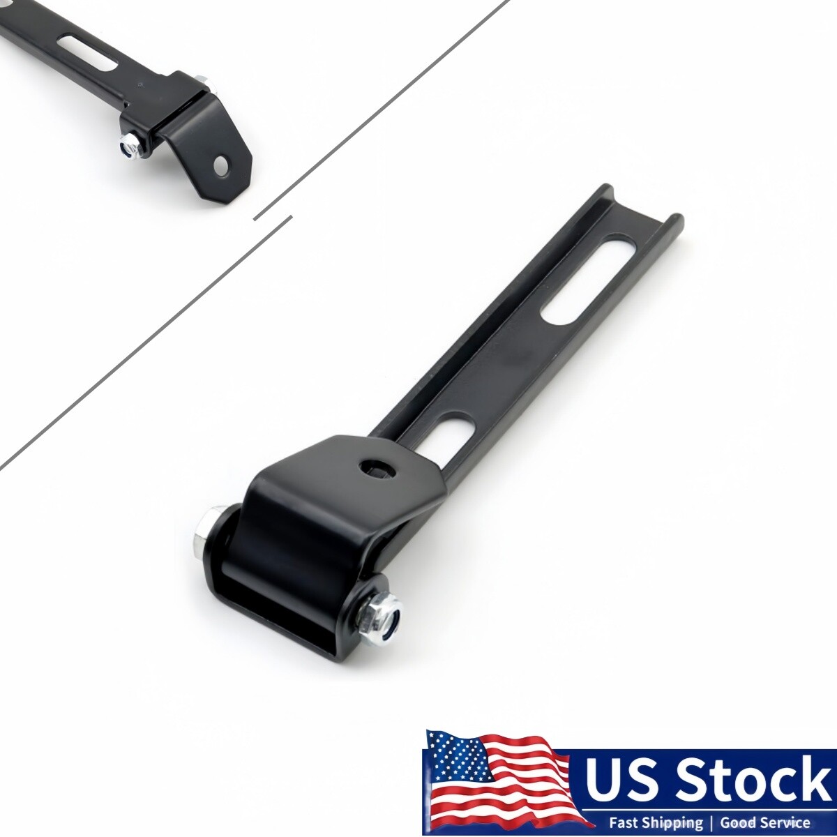For Harley Sportster Solo Seat Hardware - Black Mounting Bracket - 7"