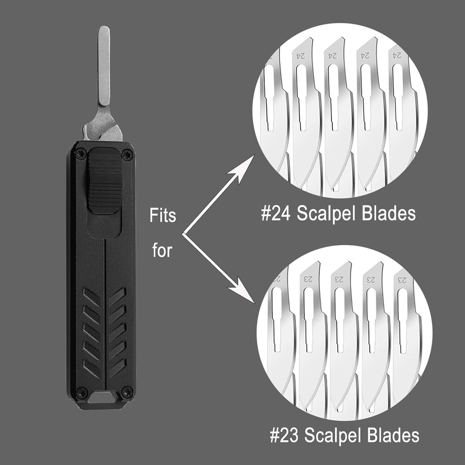 Mini Retractable Utility Knife | Safety Black Automatic Box Cutter, Scalpel