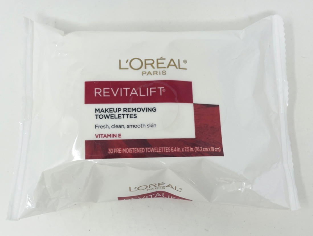 Loreal Revitalift Makeup Removing Towelettes Vitamin E 30 Wipes Face Cleaning
