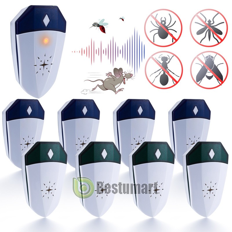 1300 Sq.Ft Cucarachas Ratones Repelente Electrico Ultrasonico Mosquitos Insectos