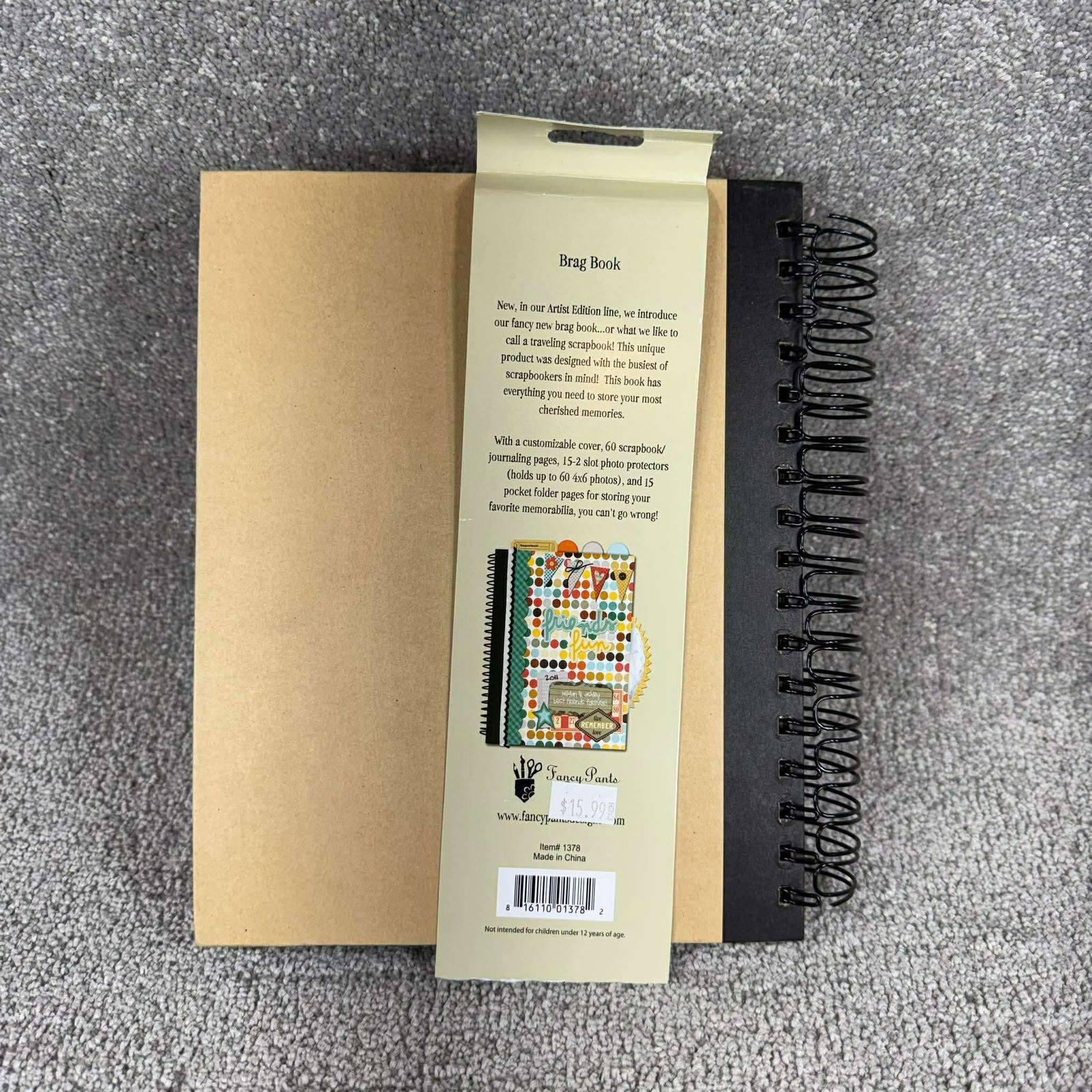 Fancy Pants Brag Book Junk Journaling Traveling Scrapbook Tan Artist Edition