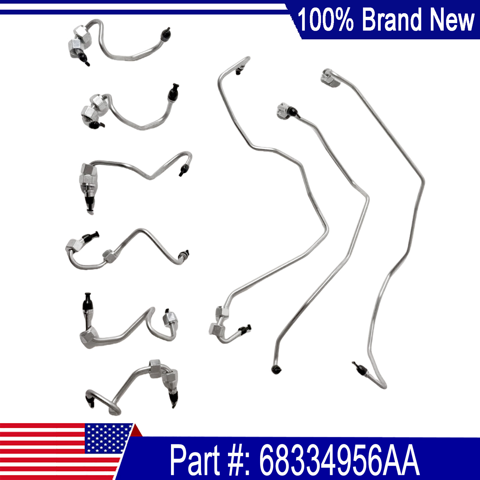 NEW Fuel Injector Lines Kit For 2014-19 Dodge Ram 1500 3.0L V6 EcoDiesel Engines