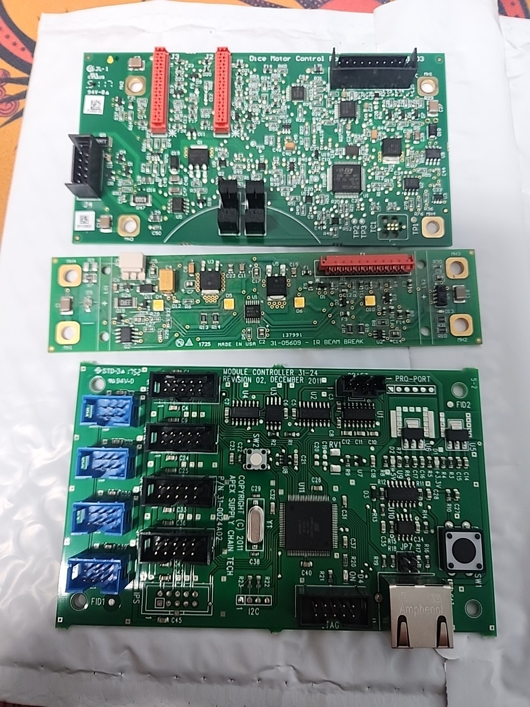 Apex 31-06501-03 Dice Motor Control Board, 31-05609 IR Beam Break, 31-0024A02