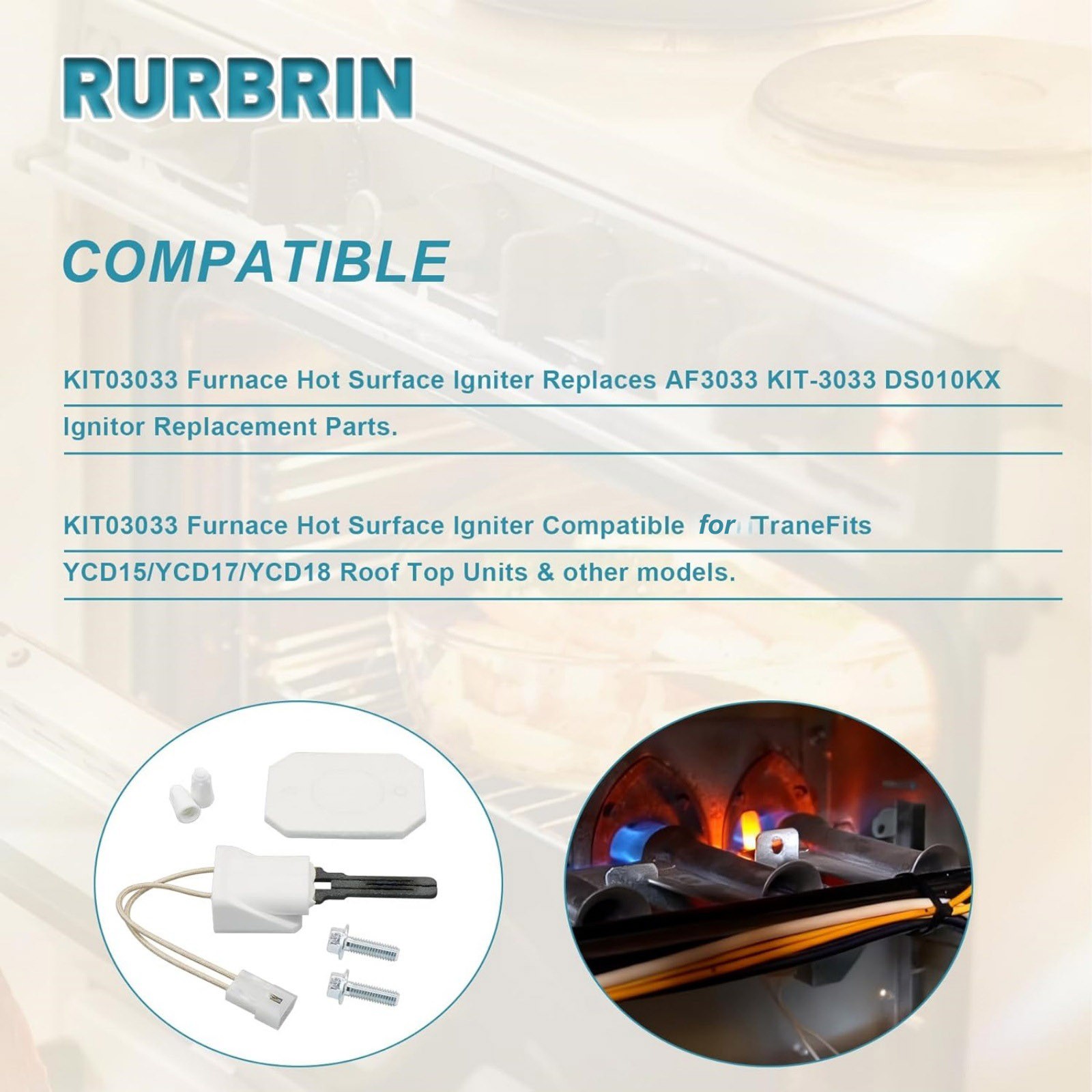 Furnace Hot Surface Igniter Unit For Trane Replaces AF3033 KIT-3033 DS010KX