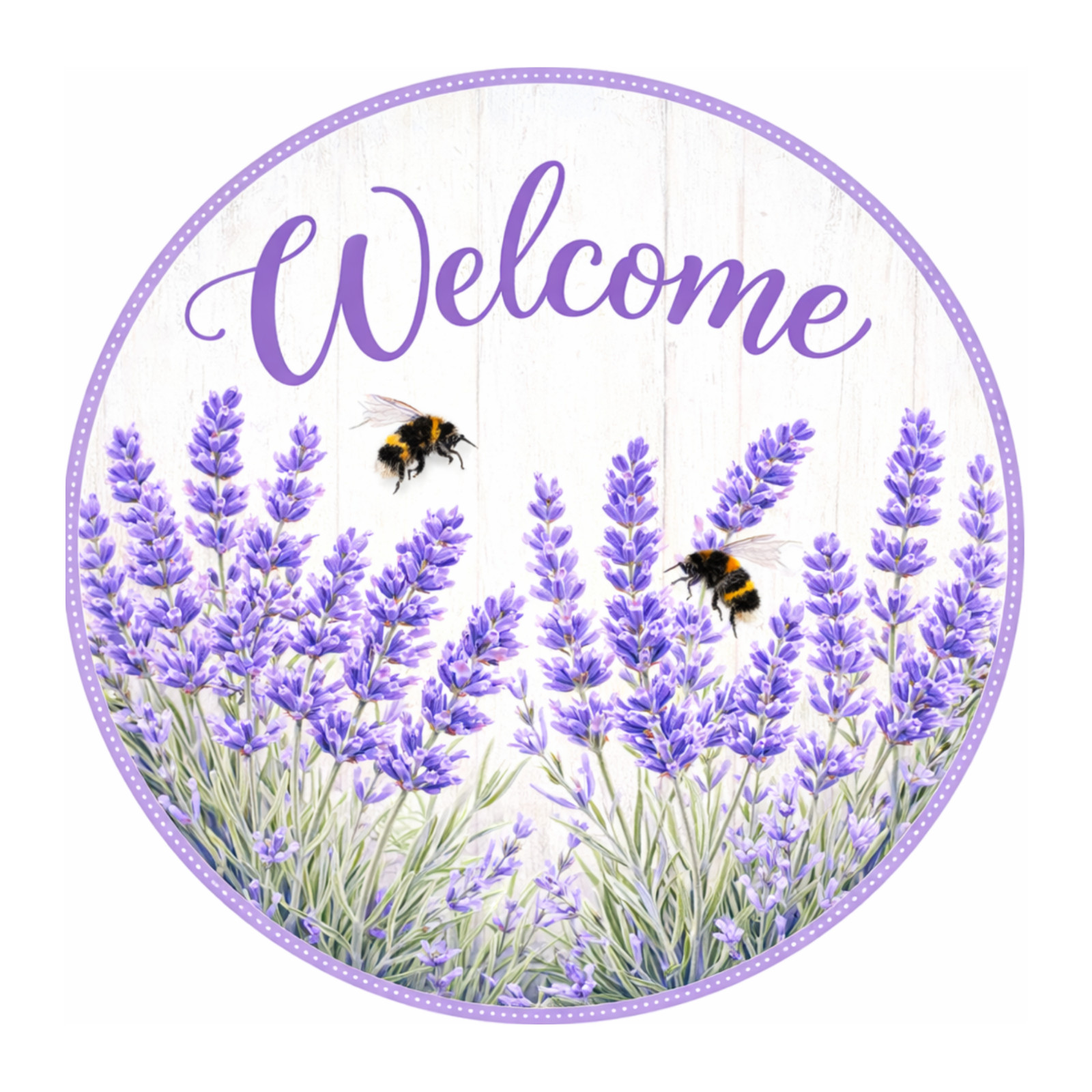 Welcome Lavender Spring Door Hanger or Sign