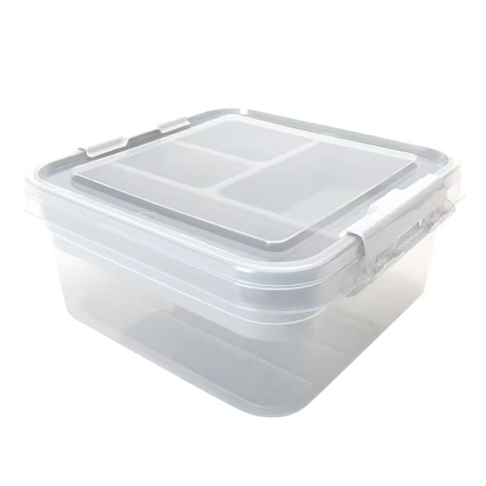 5 Compartment Gift Supply Storage Box in White