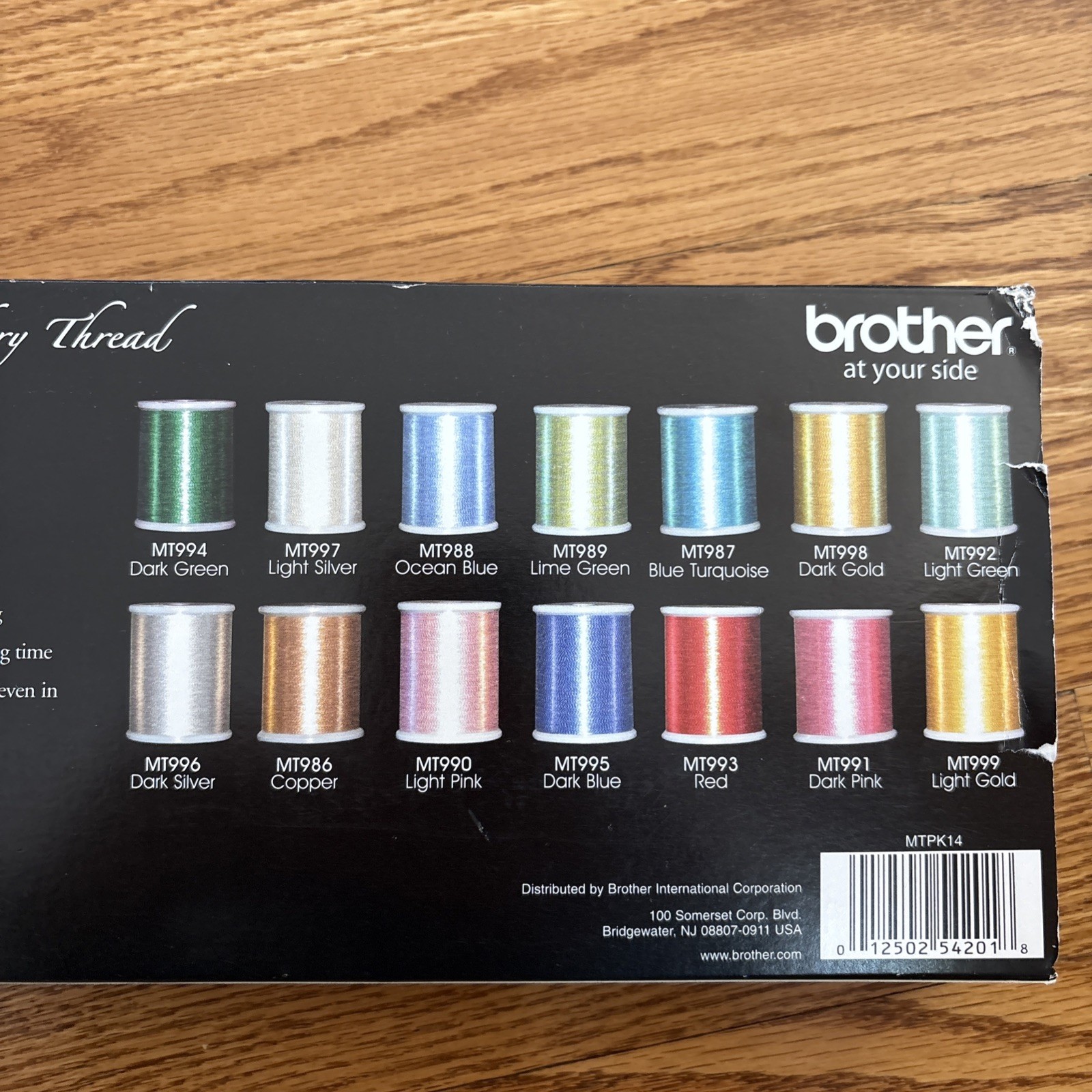 Brother 14 Spool Metallic Machine Embroidery Thread Set MTPK14