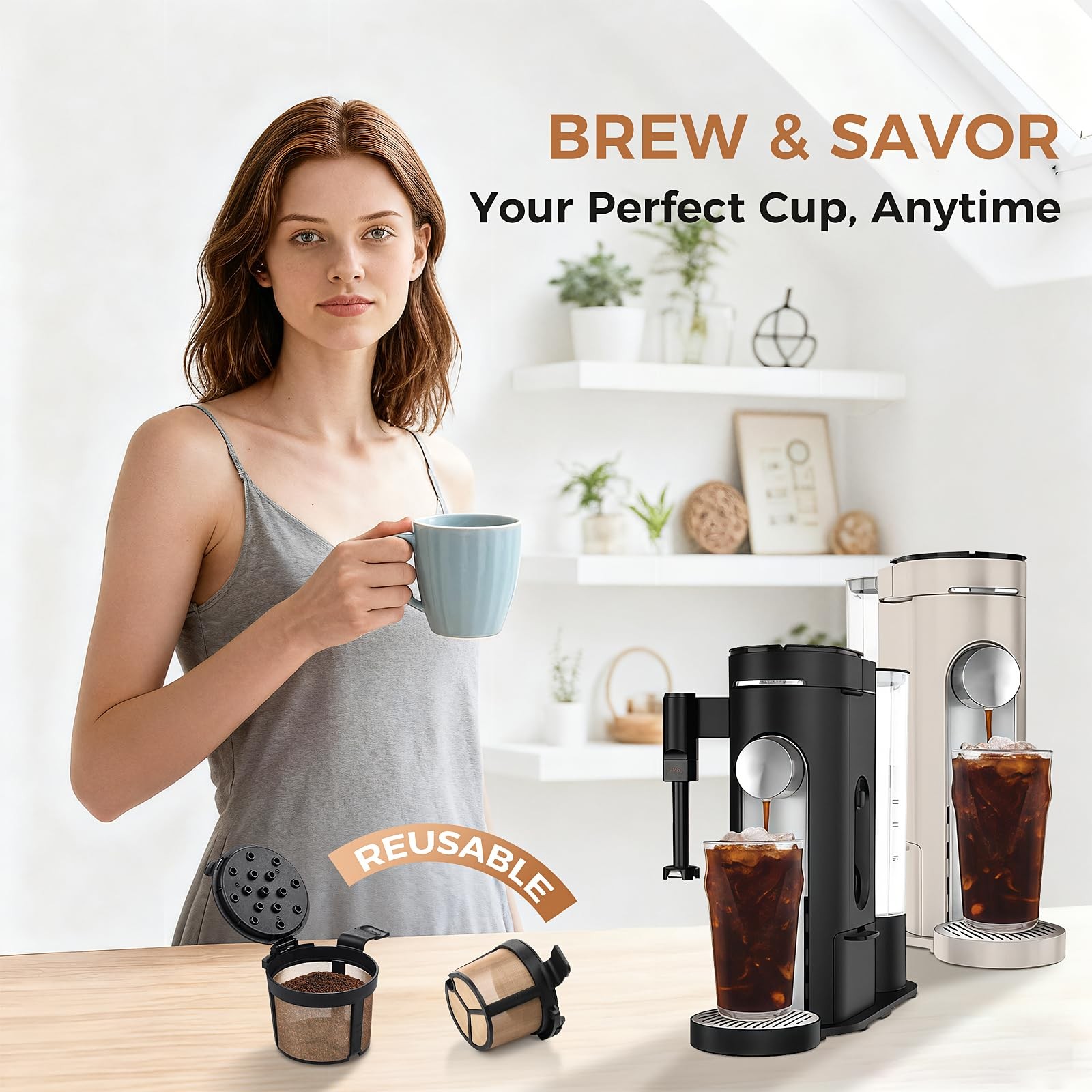 2 Pack Permanent Coffee Filter with Ninja PB051 / PB040 / PB041ST - Reusable ...