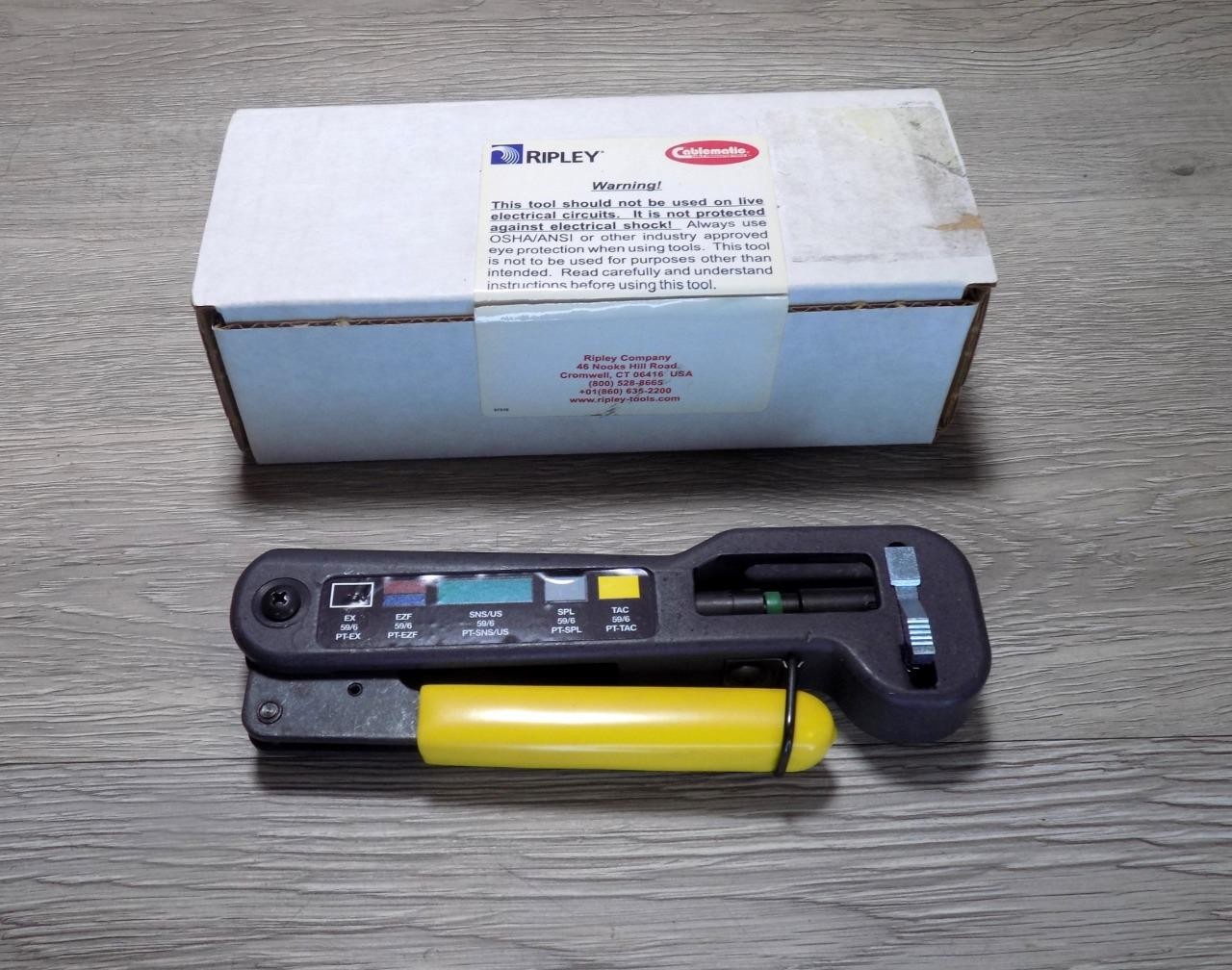 Ripley 36175 CAT-SNS/US Coax Cable Connector Compression Tool