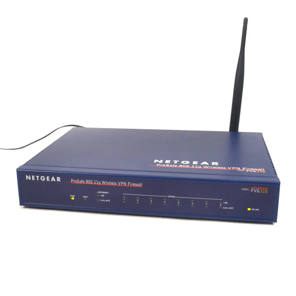 NetGear Router FVG318 ProSafe 802.11g Wireless VPN Firewall 8 Ports