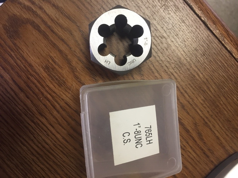 1"-8 LEFT HAND CARBON STEEL HEXAGONAL RE-THREADING DIE