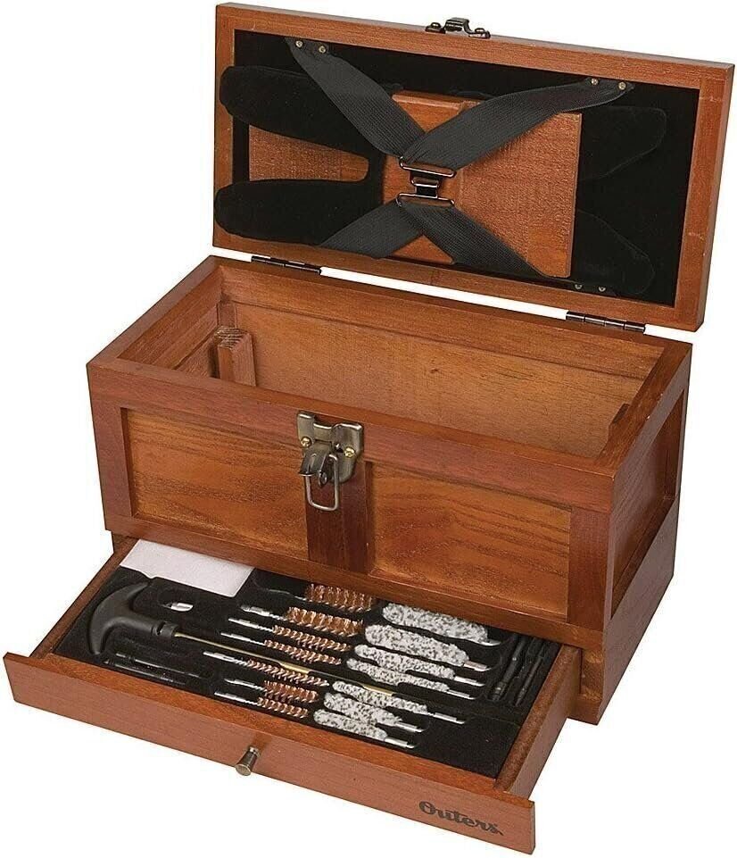 Outers 70084 25 - Piece Universal Wood Gun Cleaning Tool Chest (.22 Caliber...