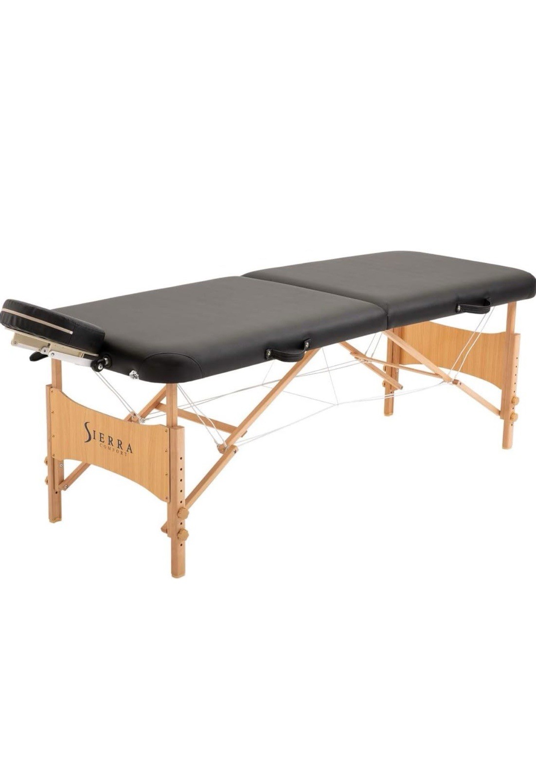 SierraComfort Basic Portable Massage Table, Black