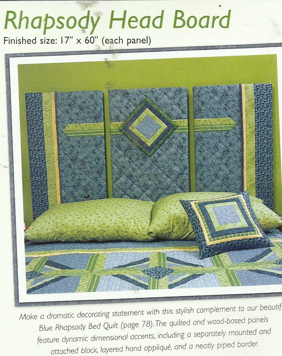 A0220$ BLUE RHAPSODY QUILT & HEADBOARD QUILT PATTERN/INSTRUCTIONS