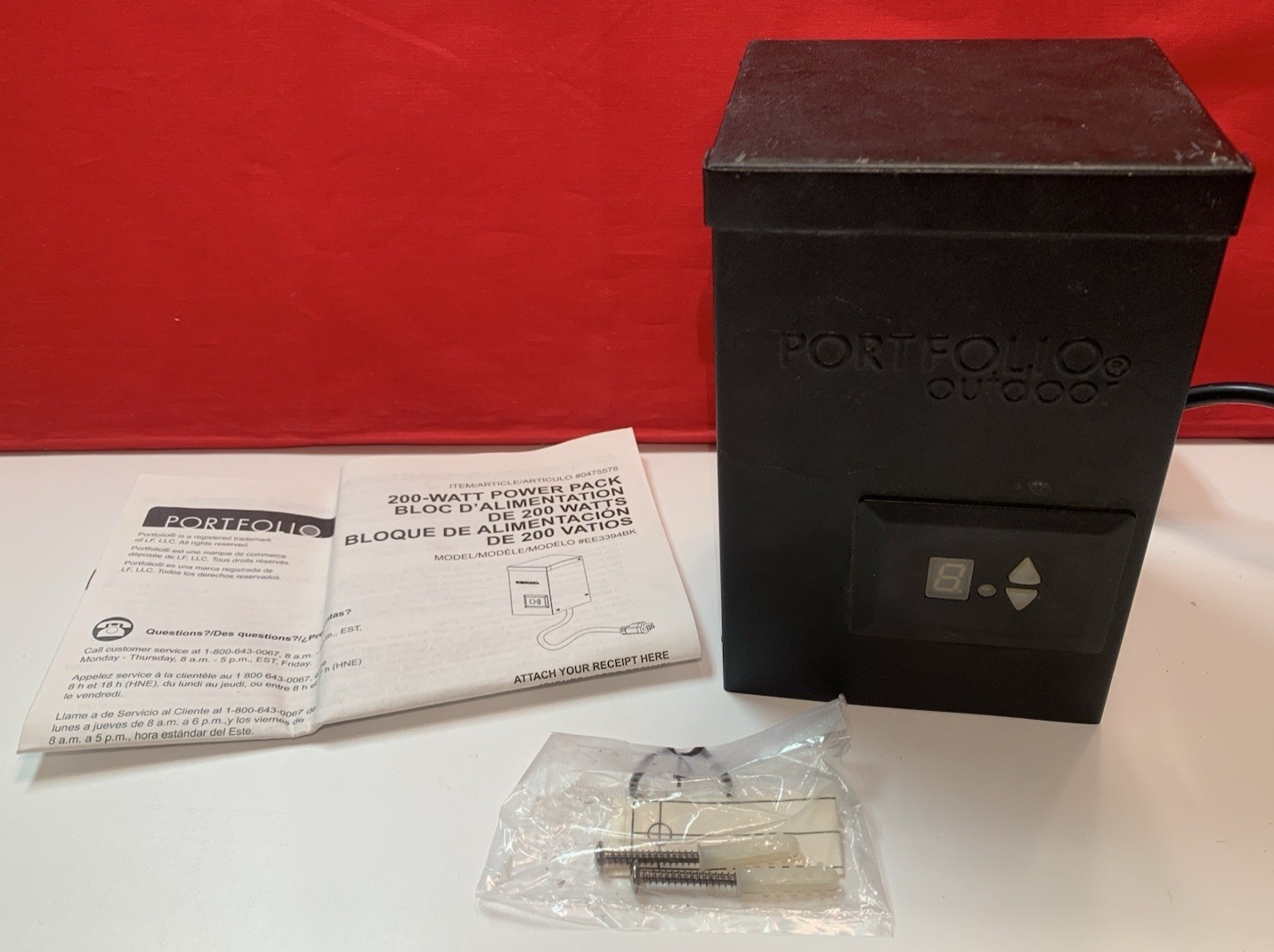 Black Portfolio Outdoor Landscape 200 Watt Power Pack for Low Voltage Use Only