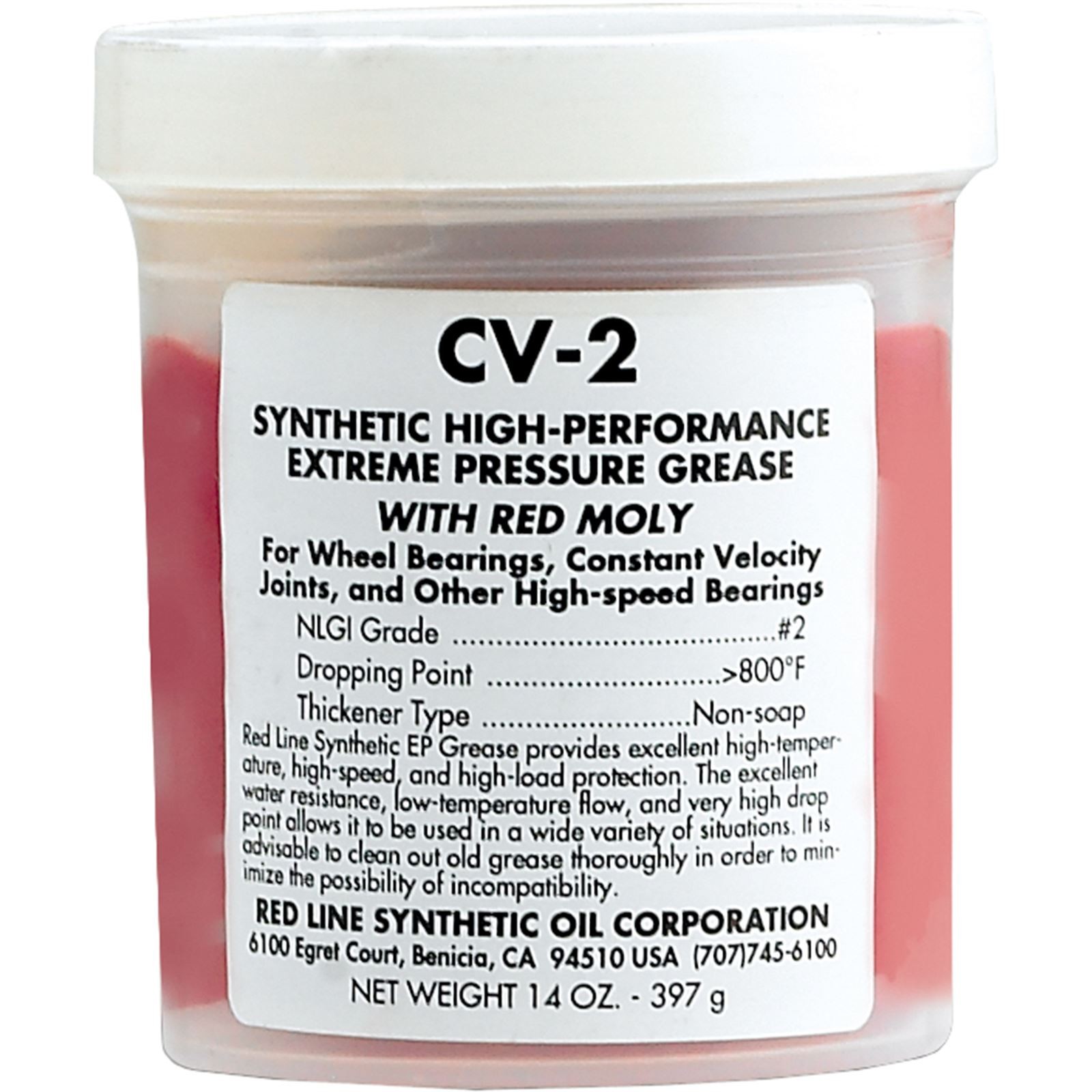 Red Line CV-2 Grease with Moly 14oz Jar 80401