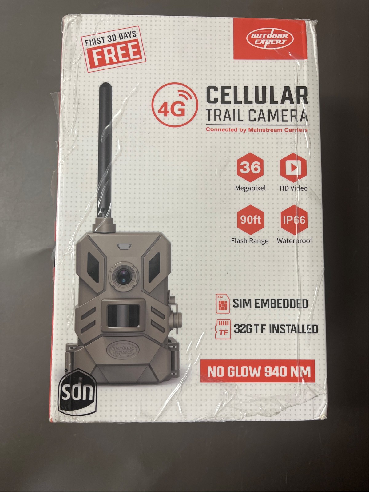 4G Cellular Trail Camera,36MP Hunting Camera with No Glow 940nm IR Led Night Vis