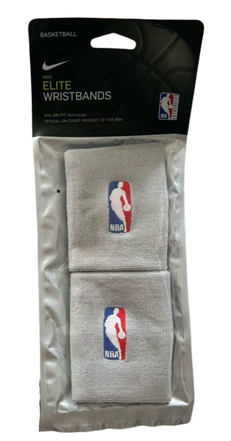 NIKE NBA Elite Basketball Wristbands One Size Wolf Grey