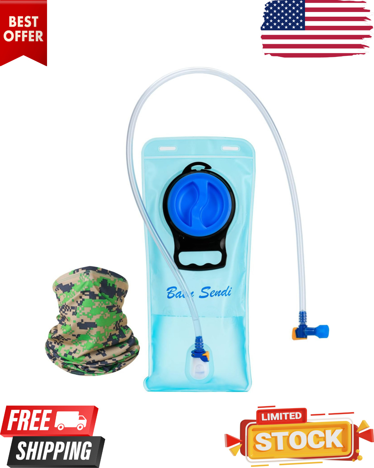 Hydration Bladder 2L - Water Bladder 70 oz-Leak Proof Water Reservoir for Hiking