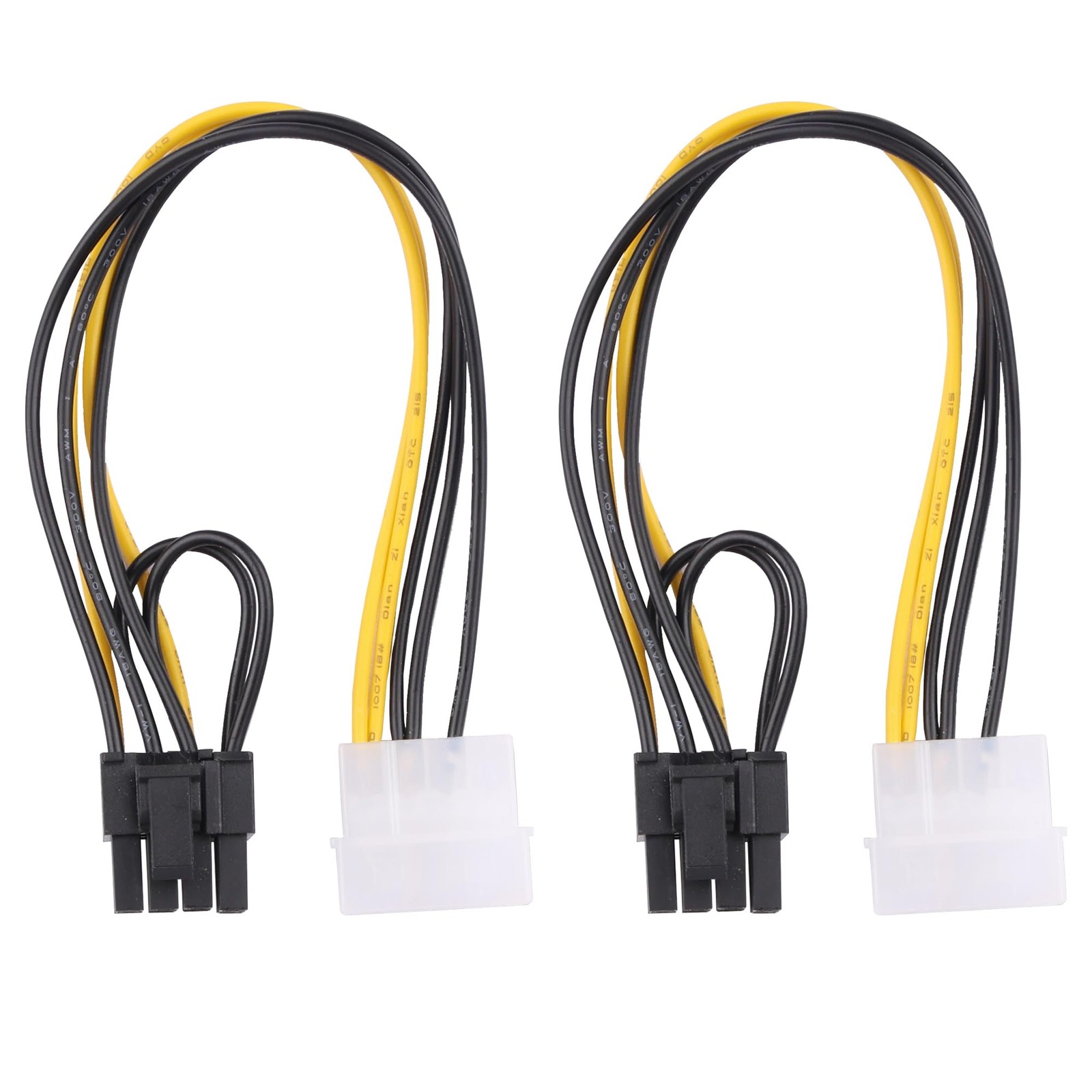 ELFJMZP 4 Pin Molex to 8 (6+2Pin) Video Card Graphics 7.4 inches